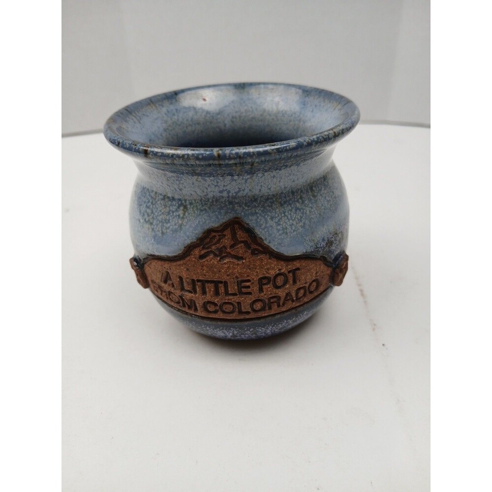 A Little Pot From Colorado Handmade Stoneware Crock Jar Planter Vintage Pottery